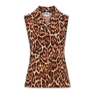 Anne Klein Print Triple Pleat Top